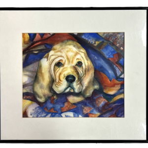 Hachcock watercolor (Hound dog)