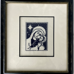 Madonna and son cross stitch