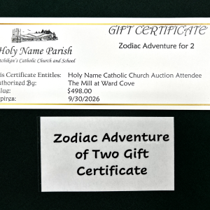 Zodiac Adventure for Two Gift Certificate